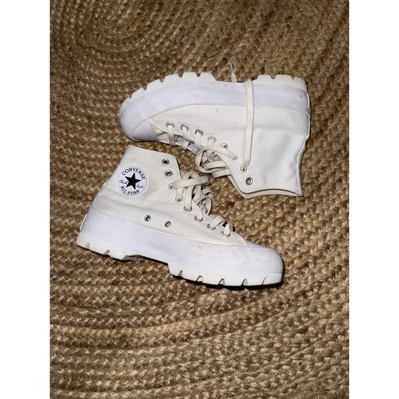 Converse converse platform high top sneakers women’s size 8.5 - Picture 1 of 7